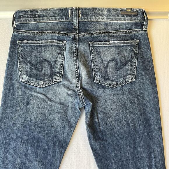 Citizens Of Humanity Women Jeans 27 Blue Denim 29" Inseam Low Rise Boot Cut - Picture 3 of 11